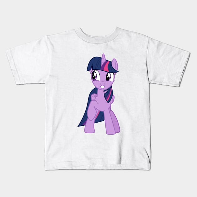 Twilight Sparkle is excited 3 Kids T-Shirt by CloudyGlow